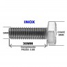 PARAFUSO SEXTAVADO INOX DIN 933 M5 X 30 A2 M5-0.80X30 A2 DIN933