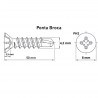 Parafuso Auto Brocante Cabea Chata Phillips 4,2 x 50 Zincado Branco