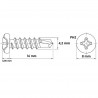 Parafuso Auto Brocante Cabea Panela Inox 4,2 x 16