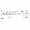 Parafuso Auto Brocante Cabea Panela Inox 4,2 x 38